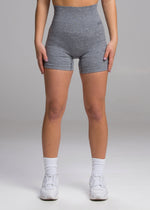 A model wears the Sassy Sportswear Shorts Sexyback in the Shades of Grey color